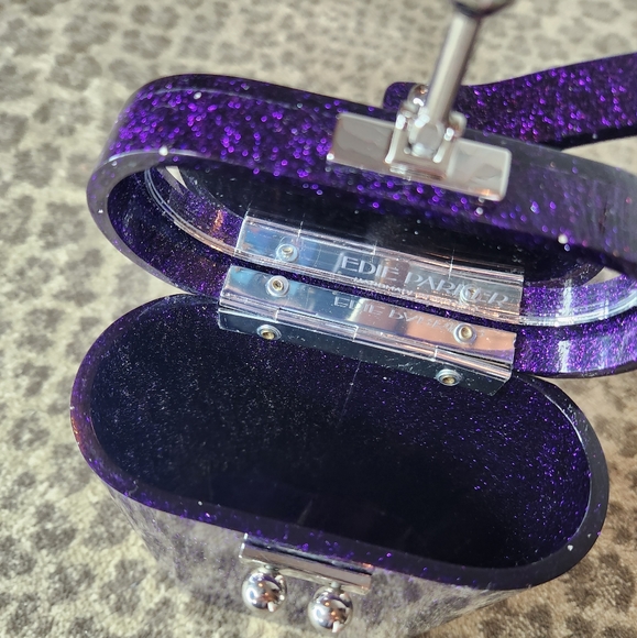 Edie Parker Purple Oval Bag - Picture 5 of 5